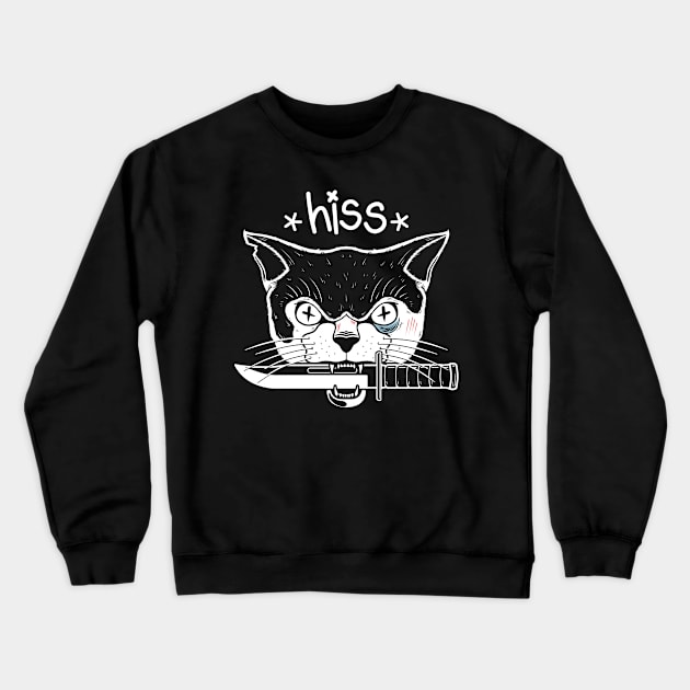 Bad Kitty Crewneck Sweatshirt by FourteenEight